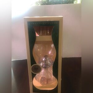 - - Vintage Glass Oil Lantern. NEW Breast Cancer Fundraiser.